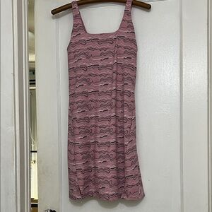 Natural Reflections Pink Wave Pattern Mini Dress